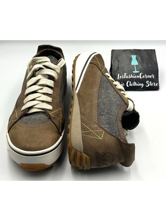 Sorel Men\'s Brown Tan Gray Leather Mackenzie Hiking Outdoor Shoes  Size 8.5 3416 main image 4